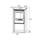 Salamandra a lenha Millenium II c/Ventilação - ADF 